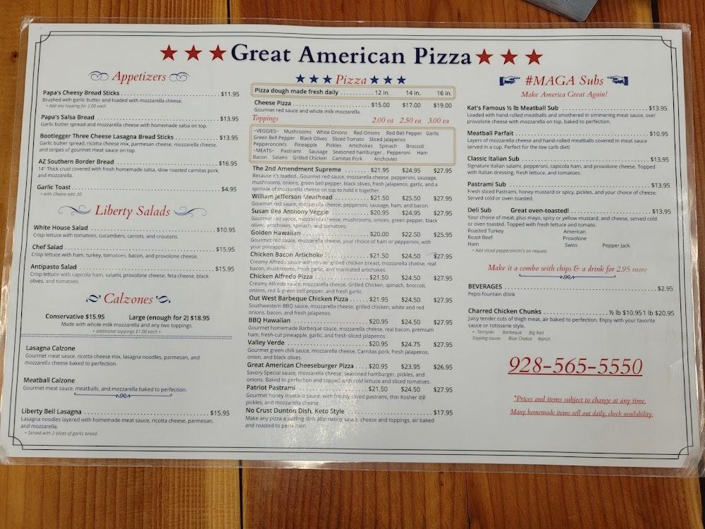 Great American Pizza and Subs Menu image 4